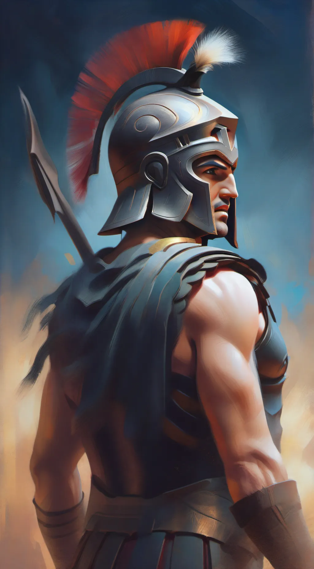 ai character: Achilles  background