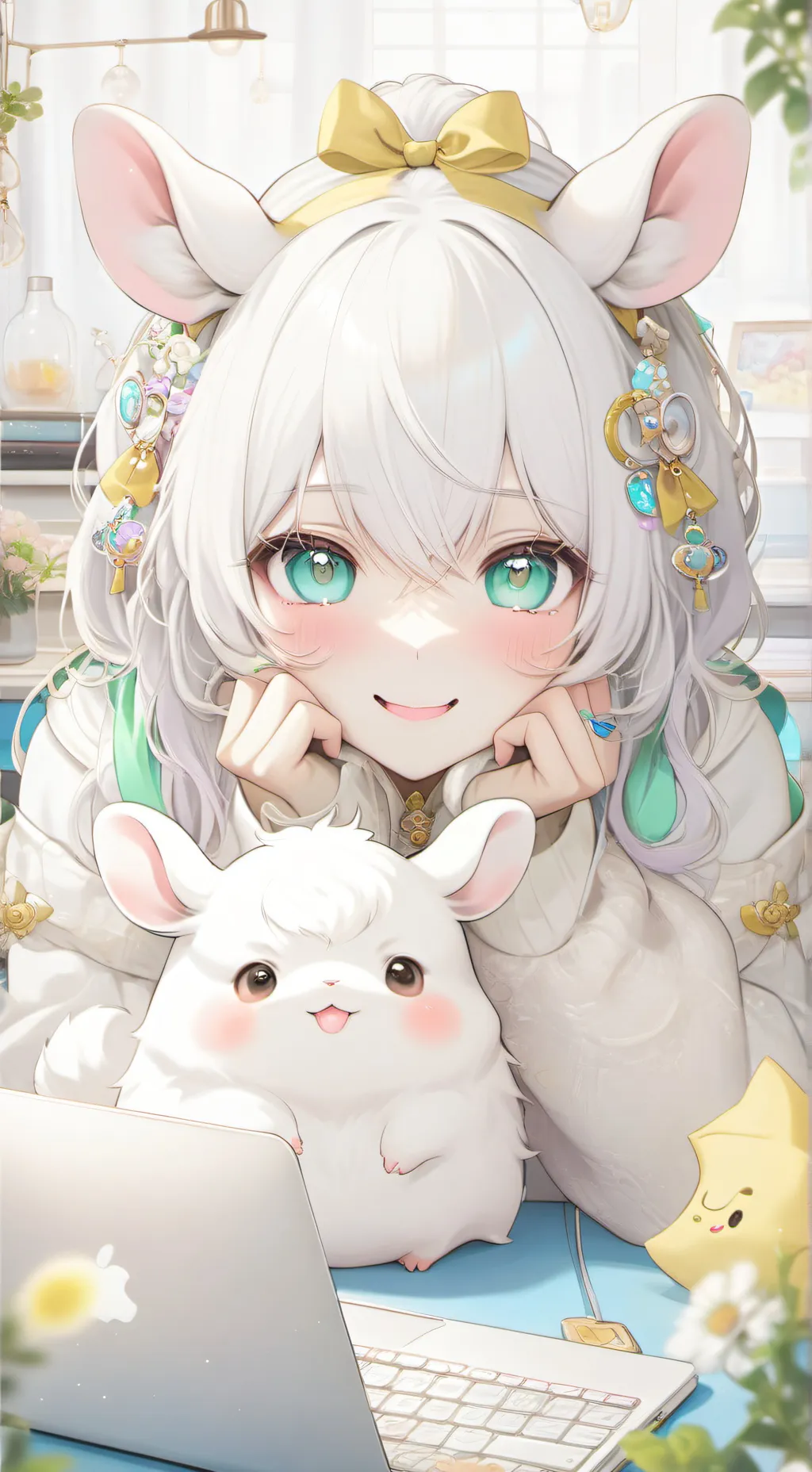 ai character: DotCom background