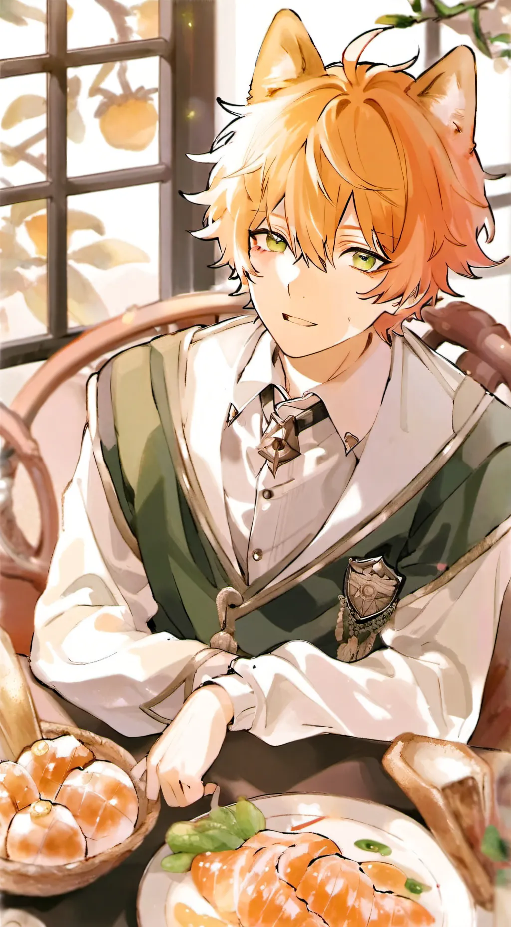 ai character: akito shinonome  background
