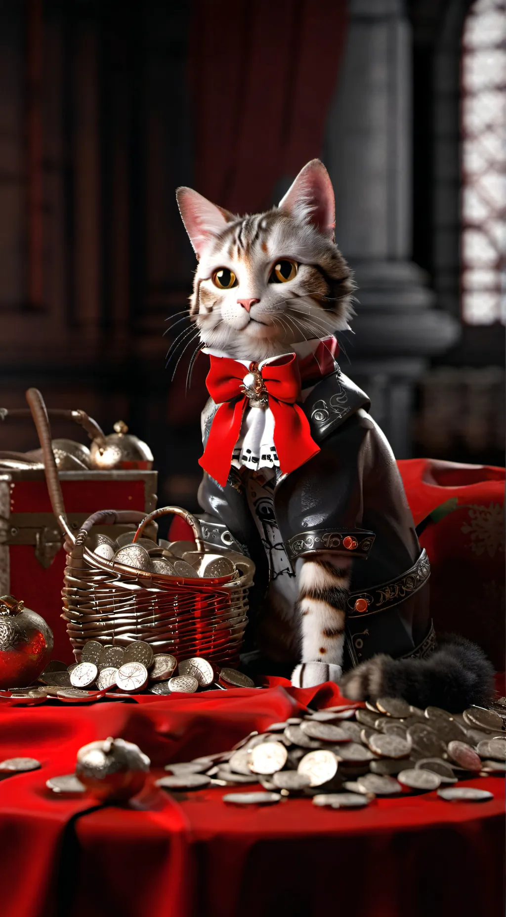 ai character: Fancy cat background
