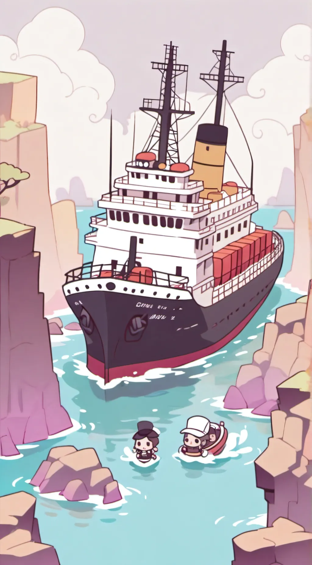 ai character: Boat background