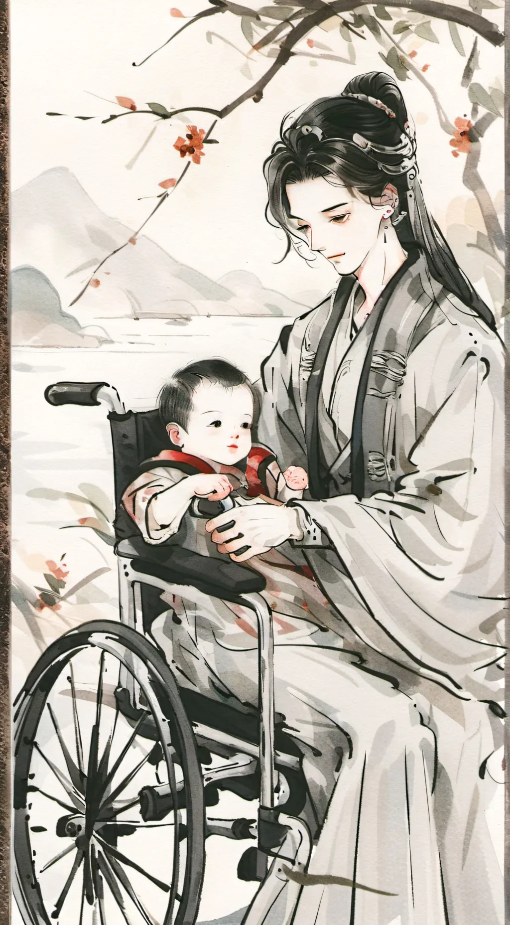 ai character: Disabled child background
