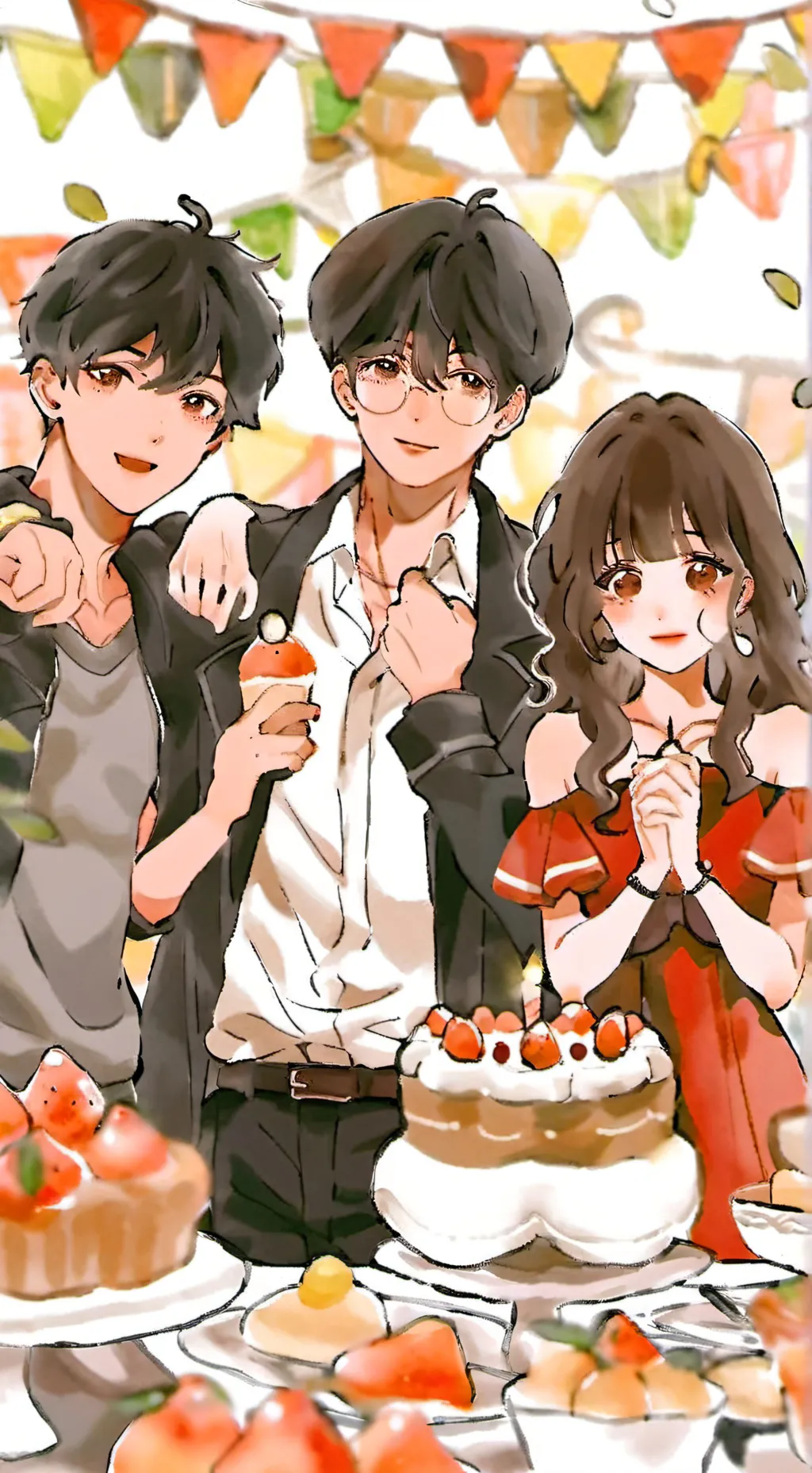 ai character: mha birthday party background