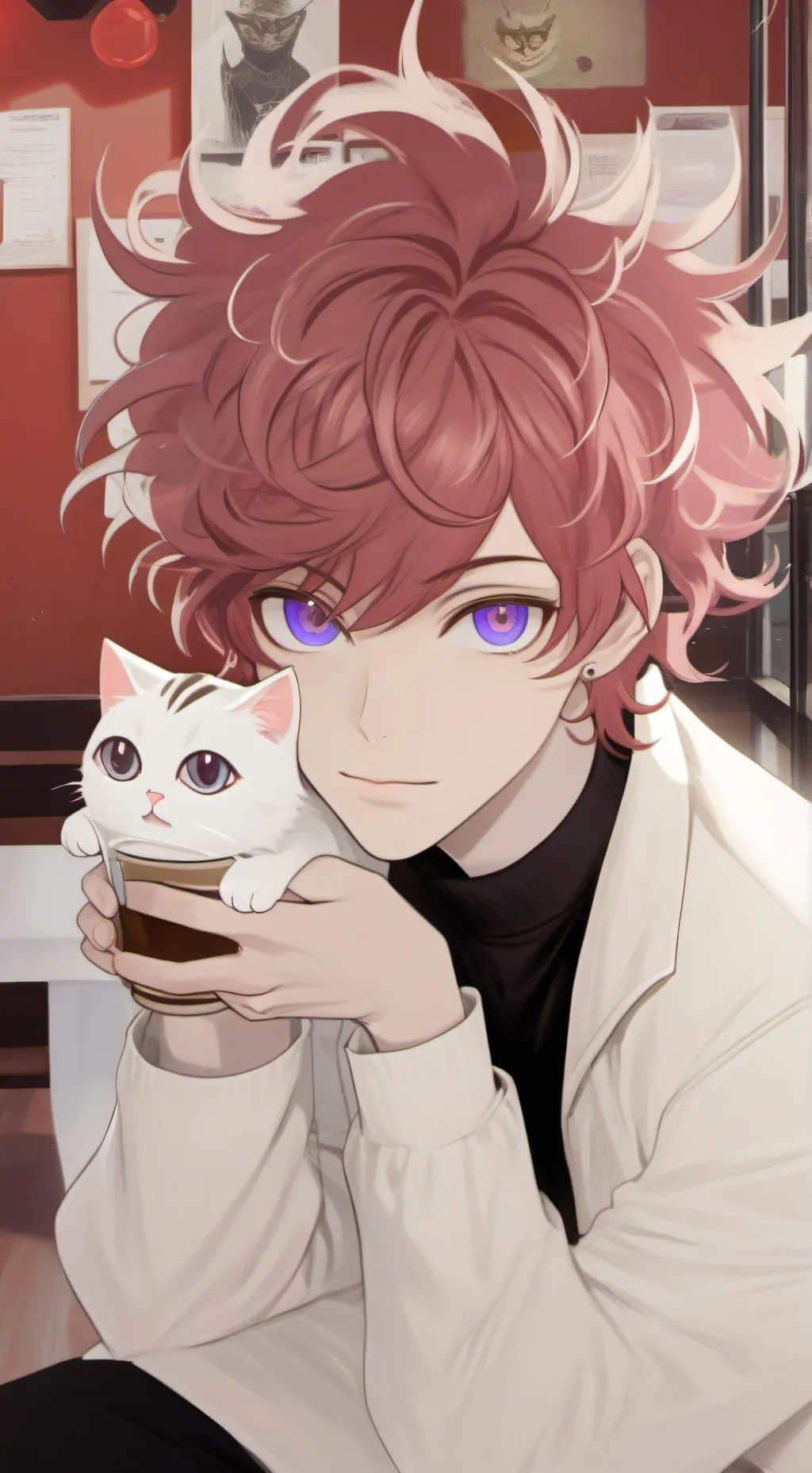 ai character: The Quantum Latte  background