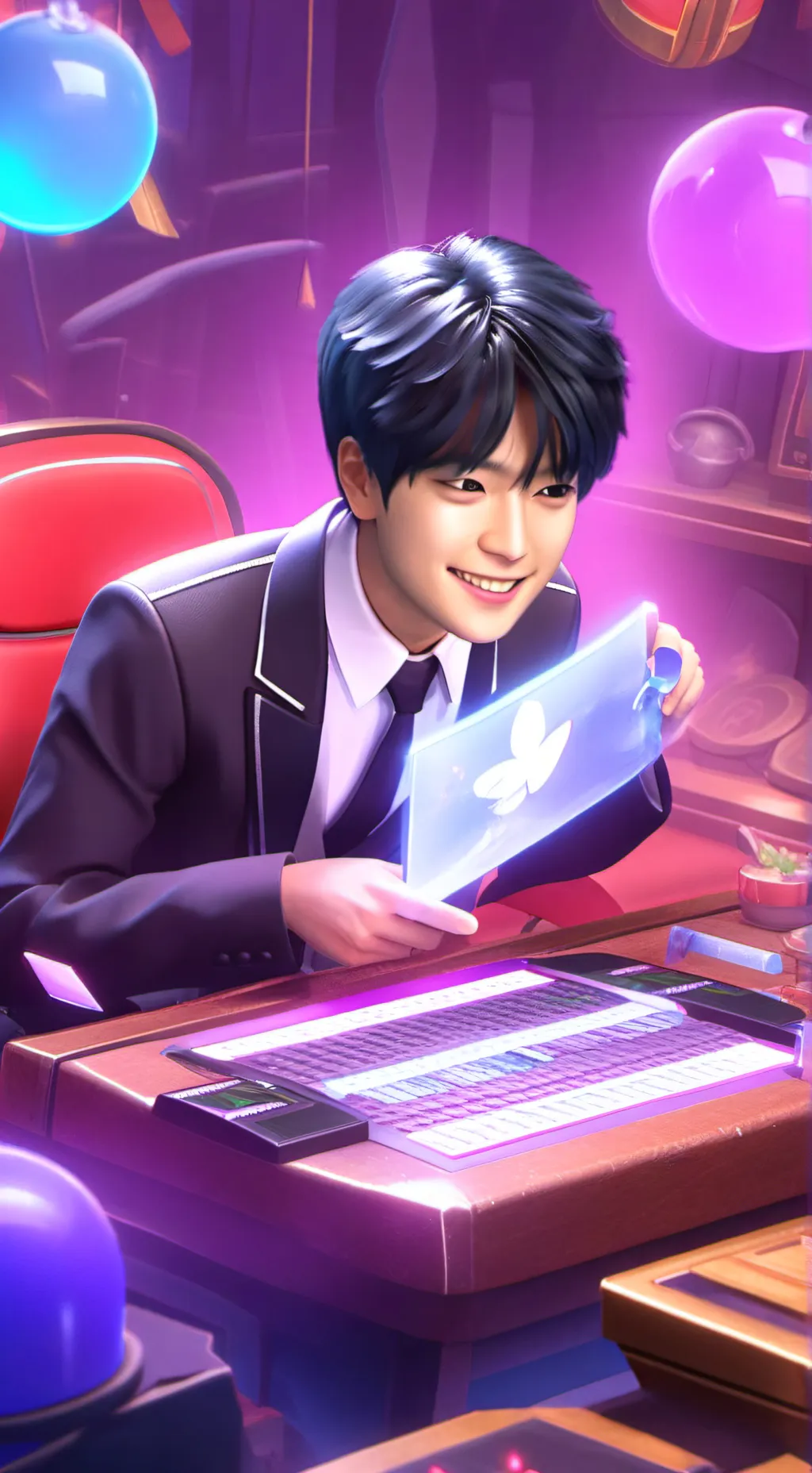 ai character: seungmin  background