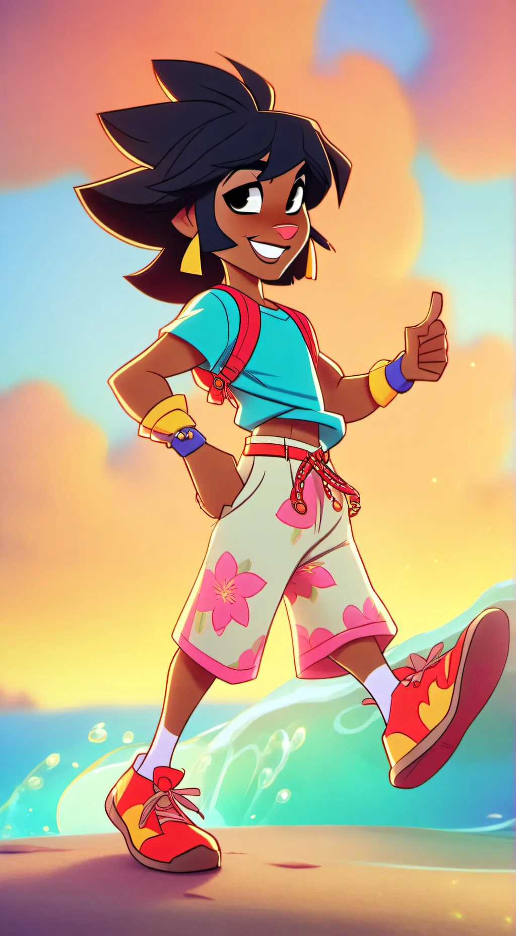 ai character: charlie from bsk  background
