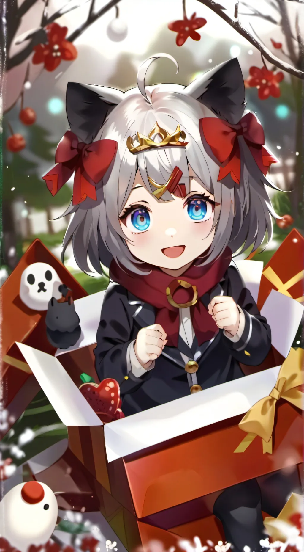 ai character: Hybrid baby gift background