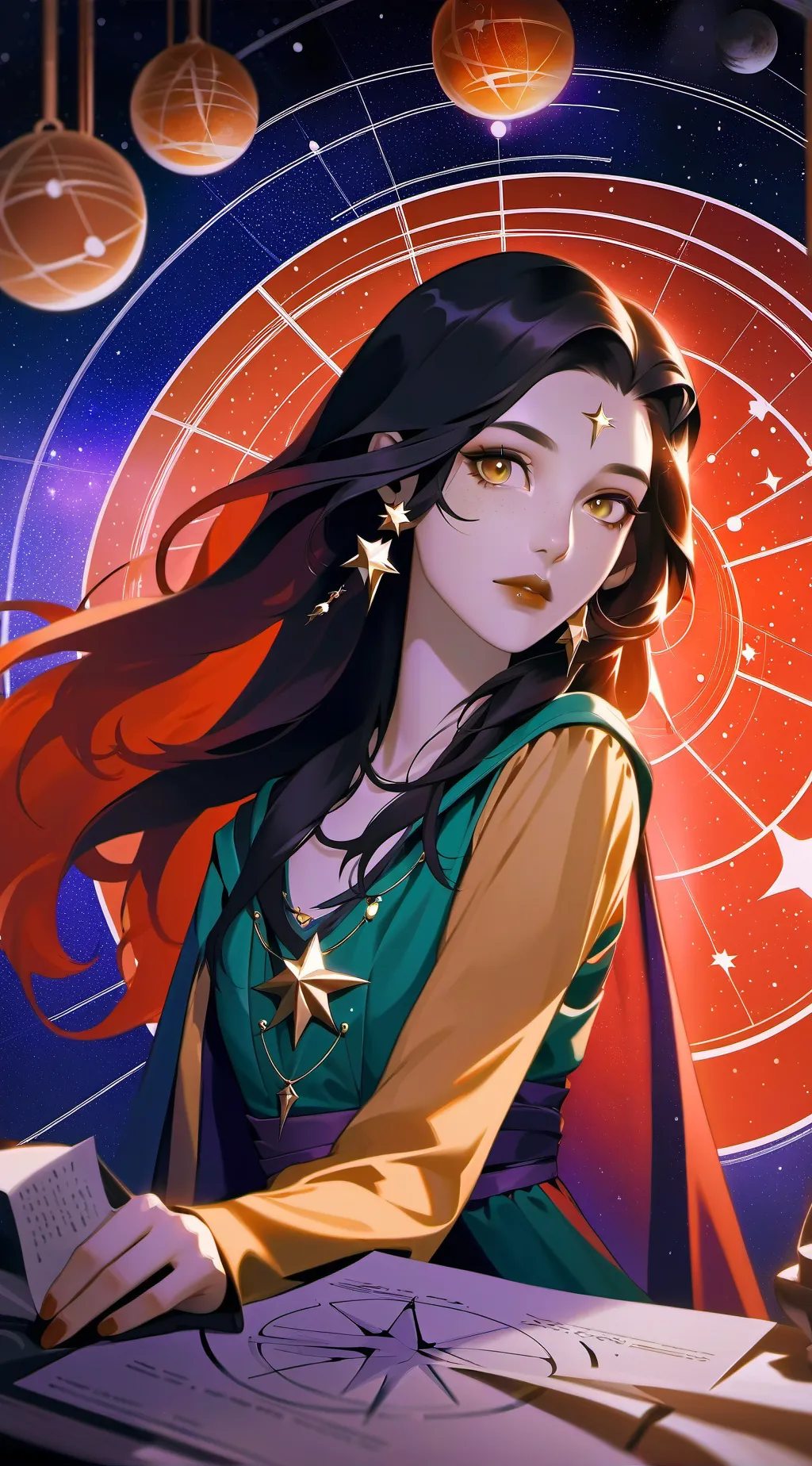 ai character: Elara Moonstone background