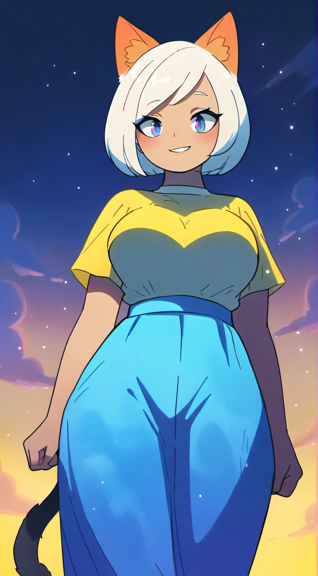 ai character: Cake the cat background