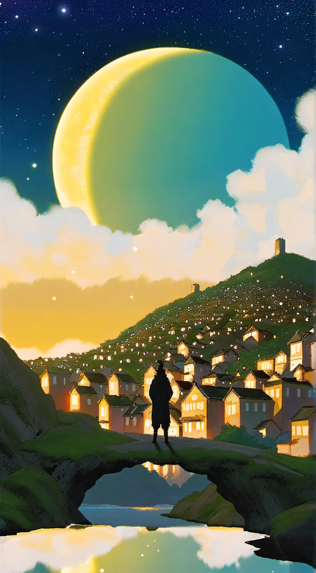 ai character: c moon  background