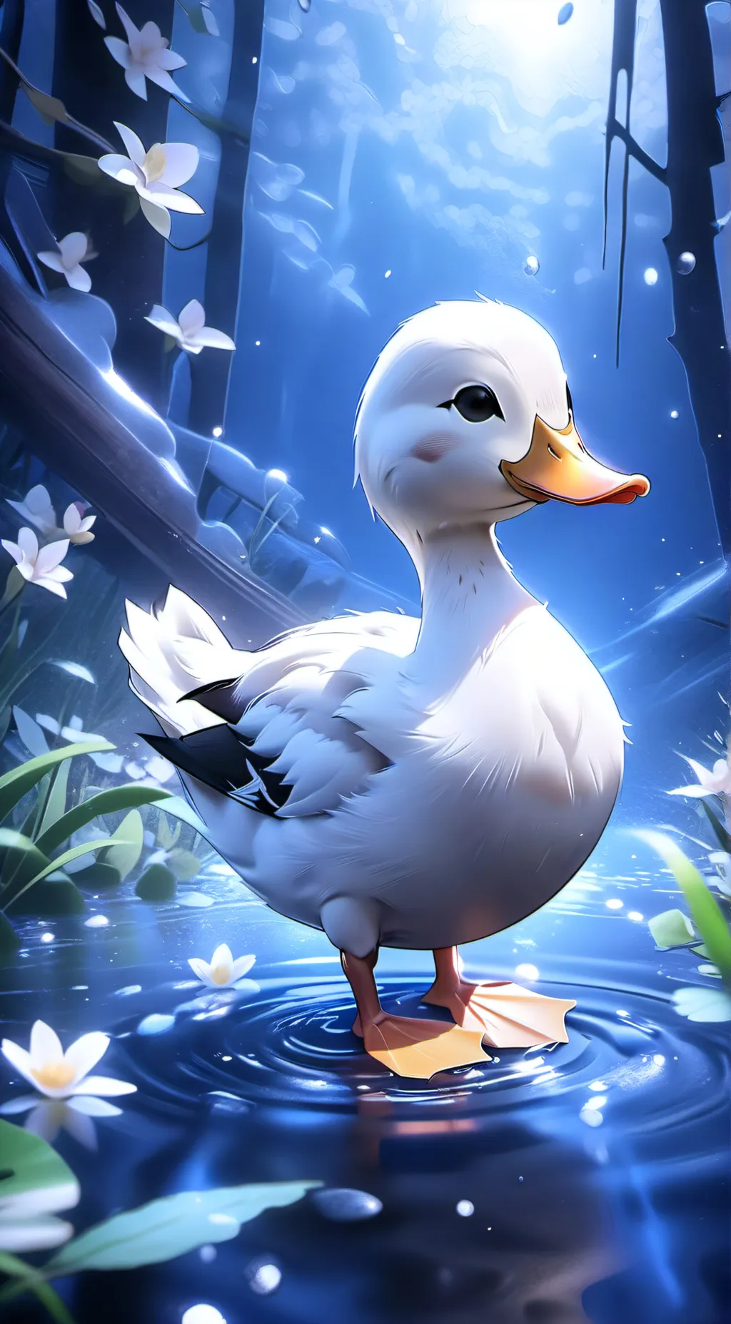 ai character: talking duck part2 background