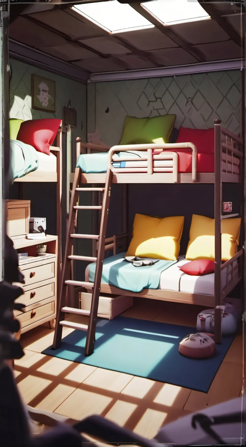 ai character: a strange place. background