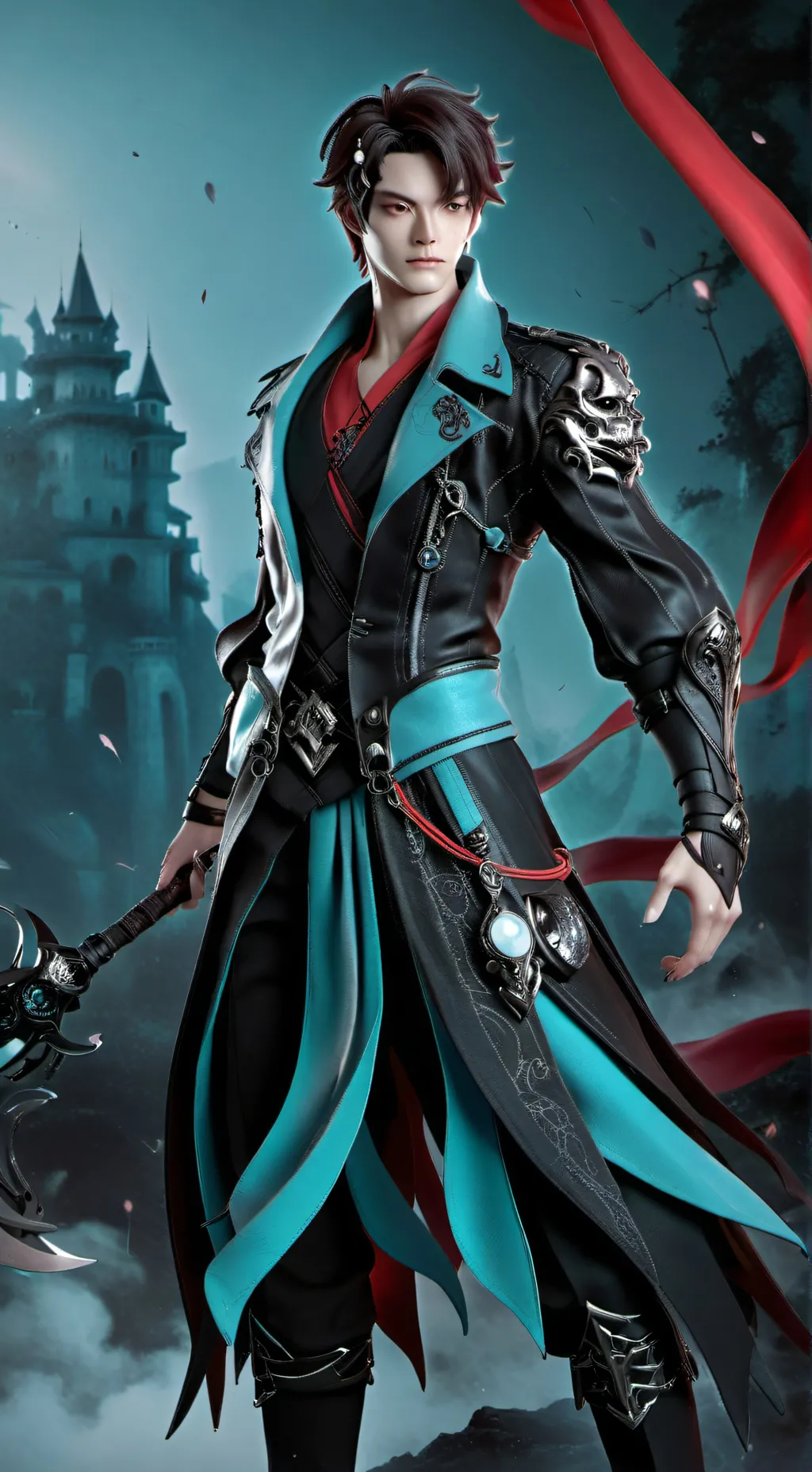 ai character: Christmas dày background