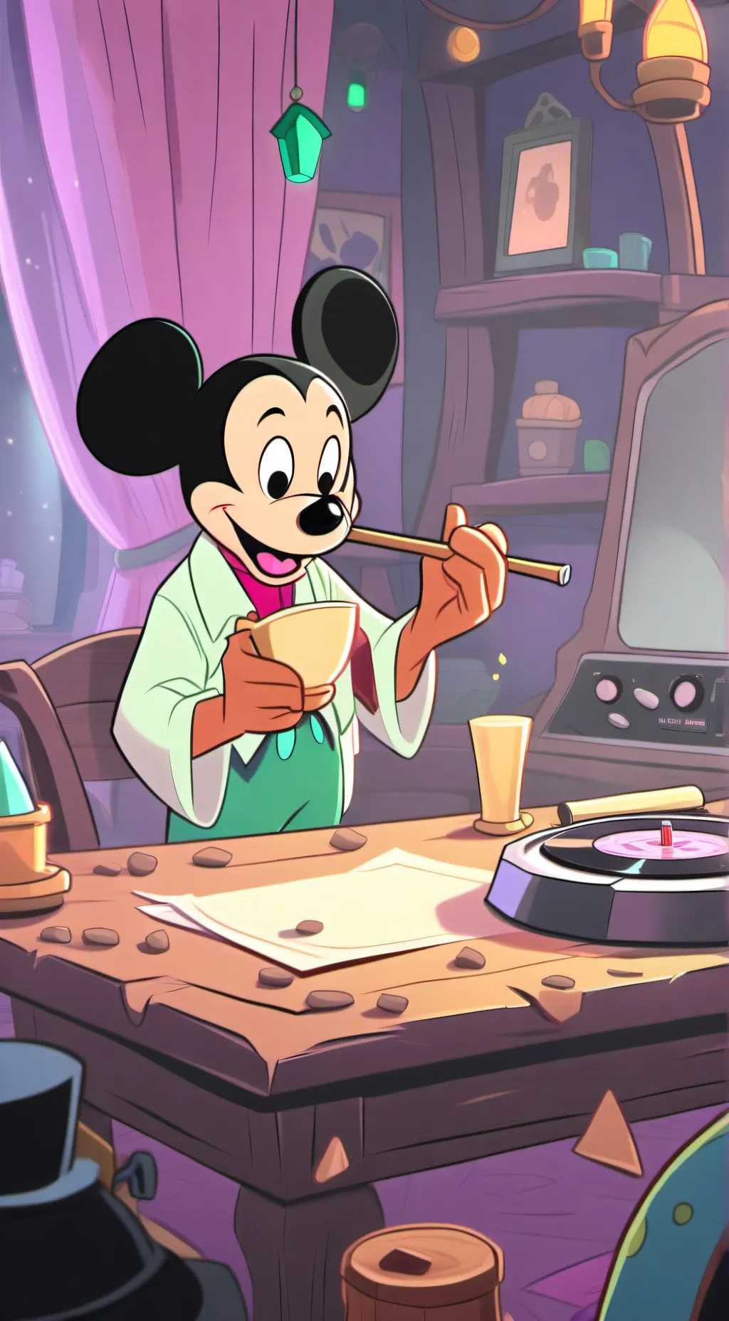 ai character: Mickey Mouse background