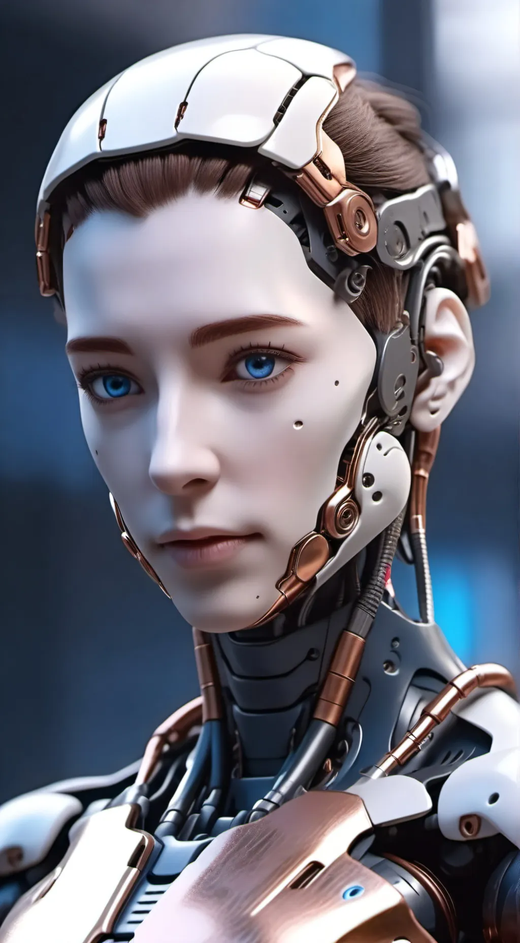 ai character: Your a cyborg  background