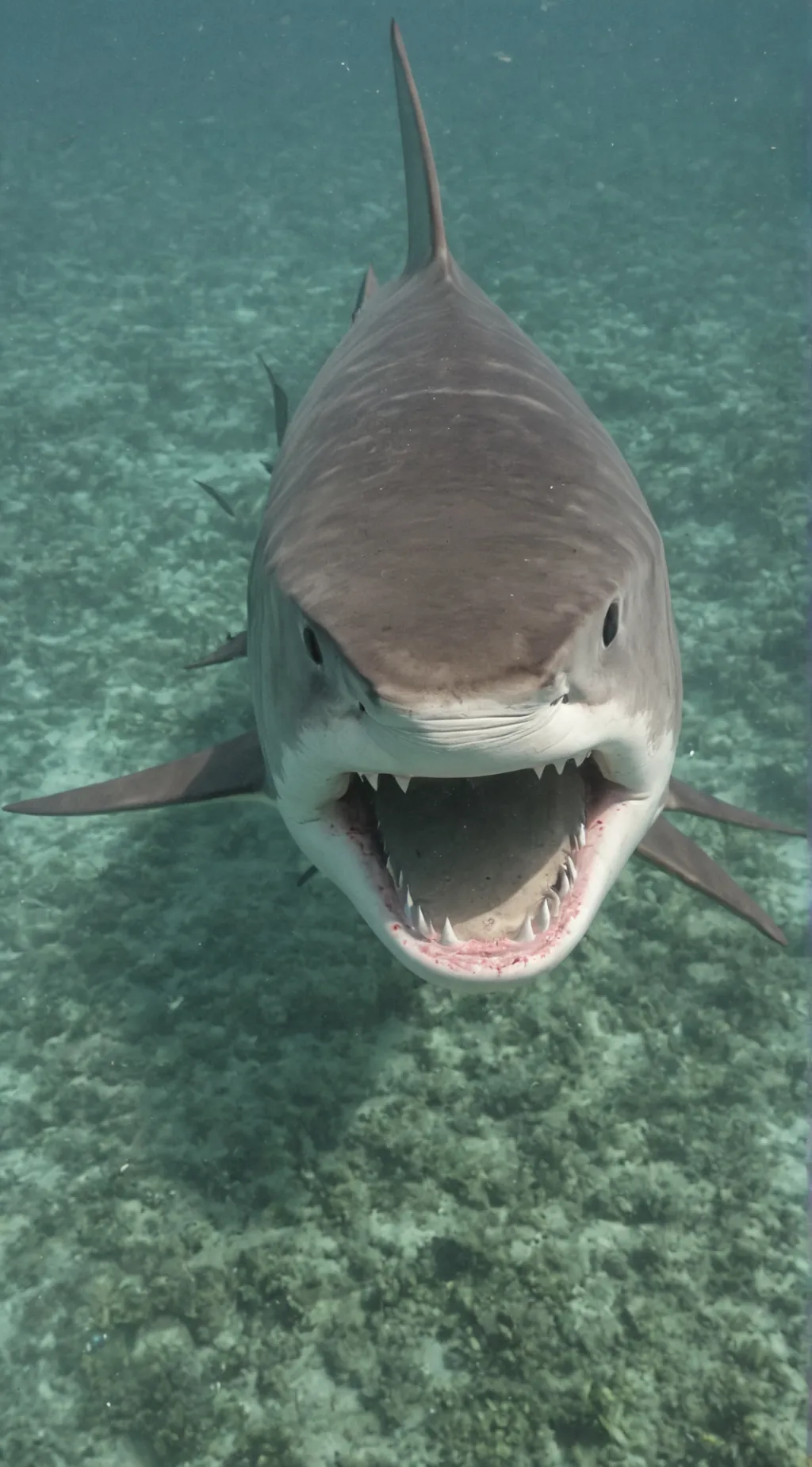 ai character: Hungry shark background