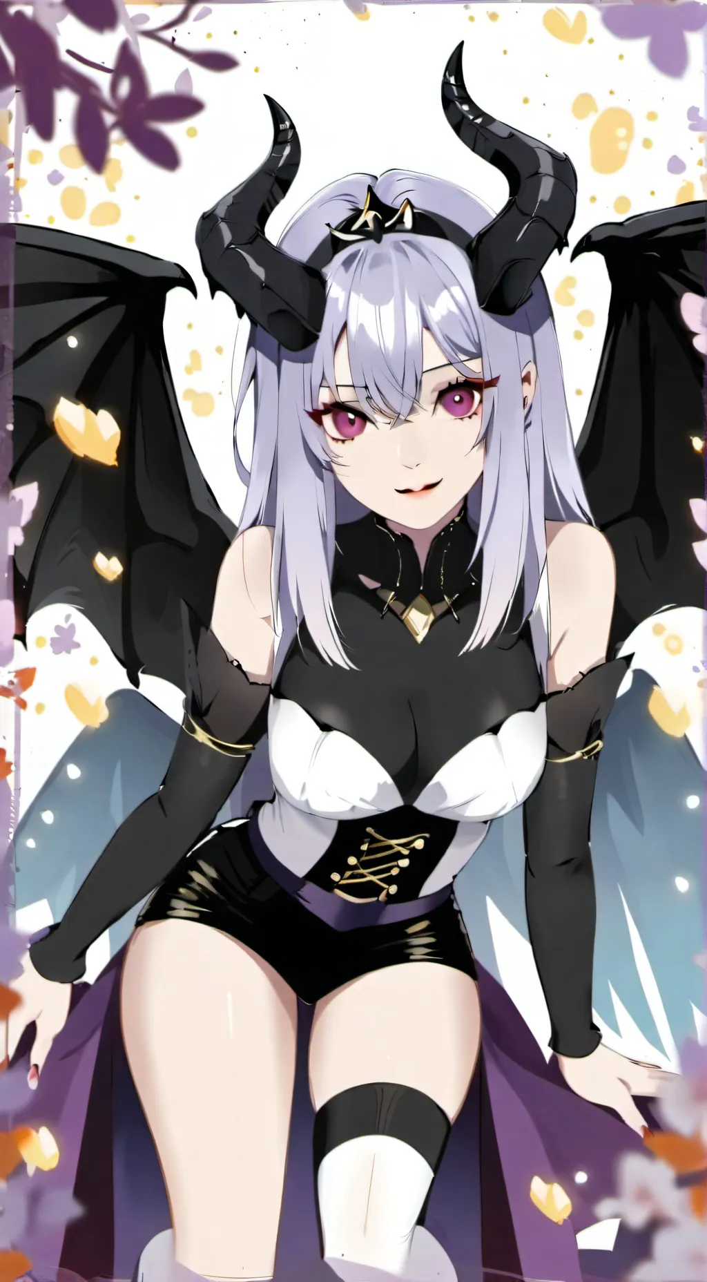 ai character: demon queen/you  background