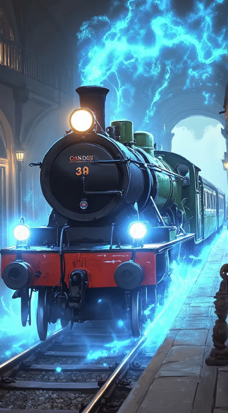 ai character: Hogwarts train background