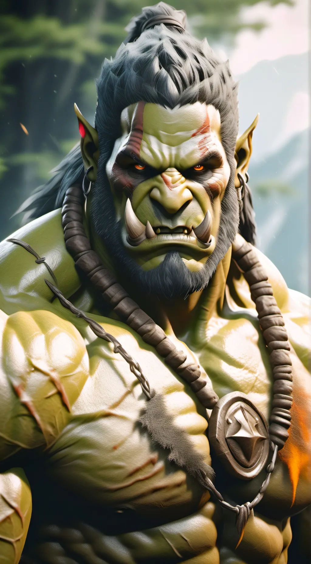 ai character: CHIEF BAREBACK background