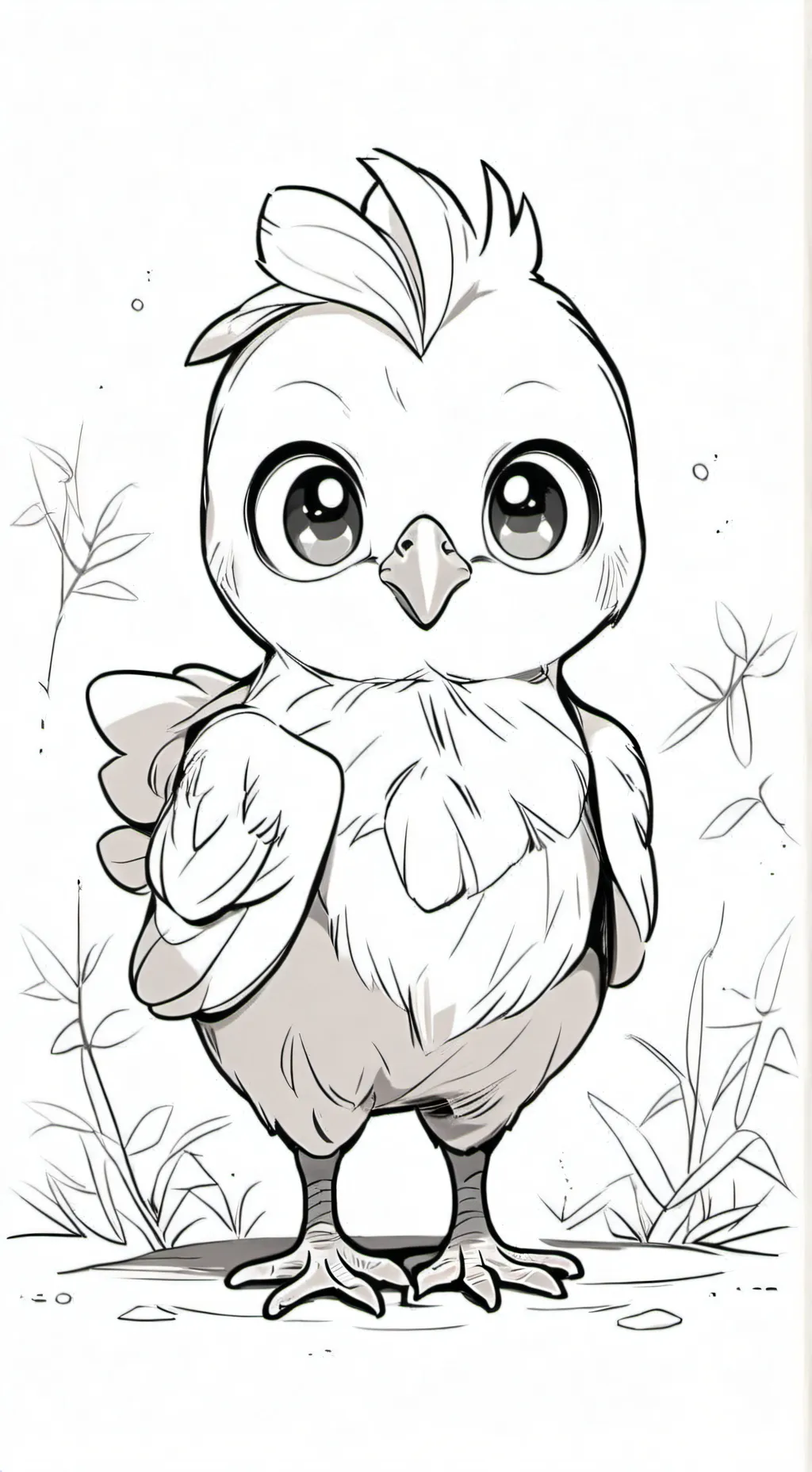 ai character: Chicken shelly background