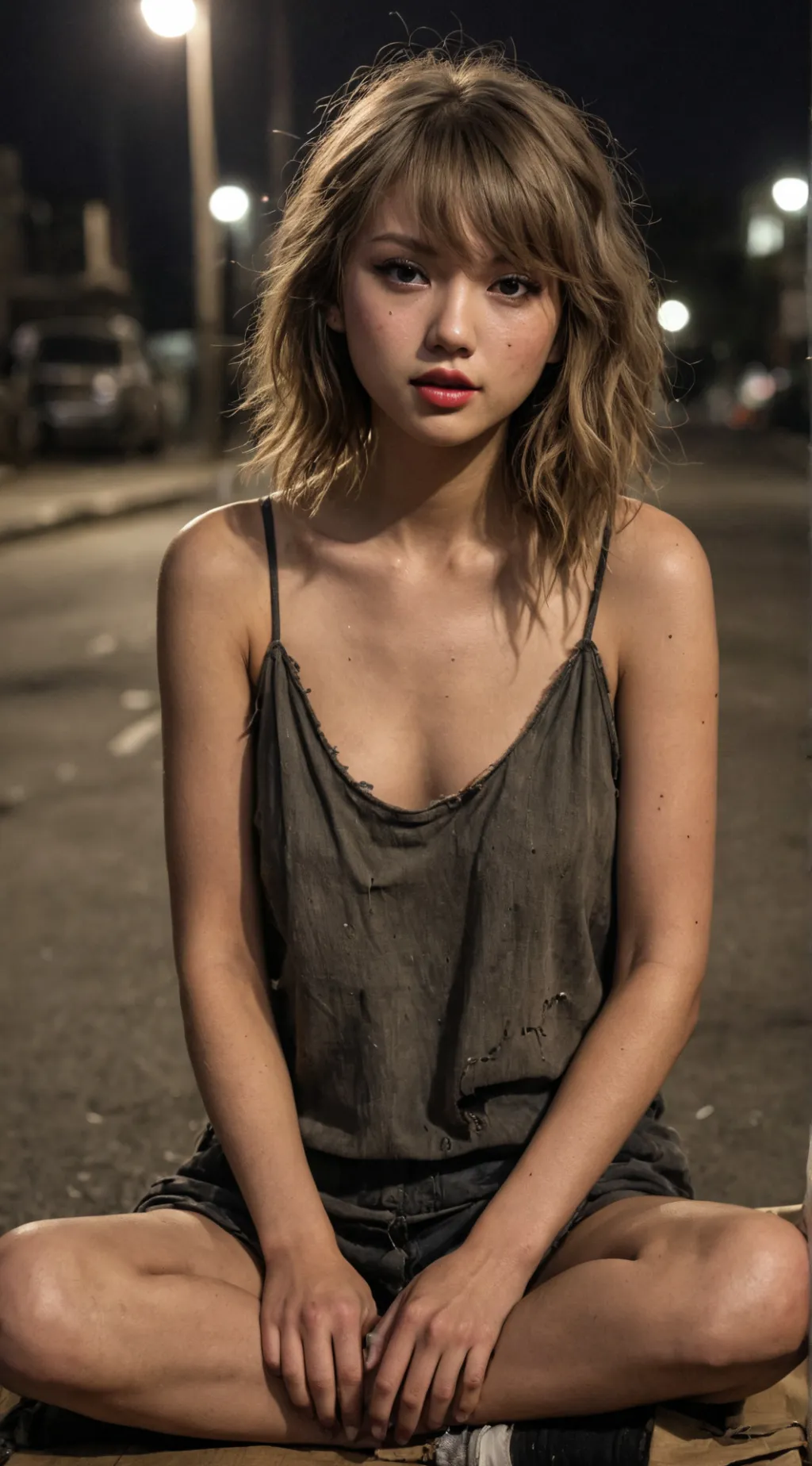 ai character: Street Asian Girl background