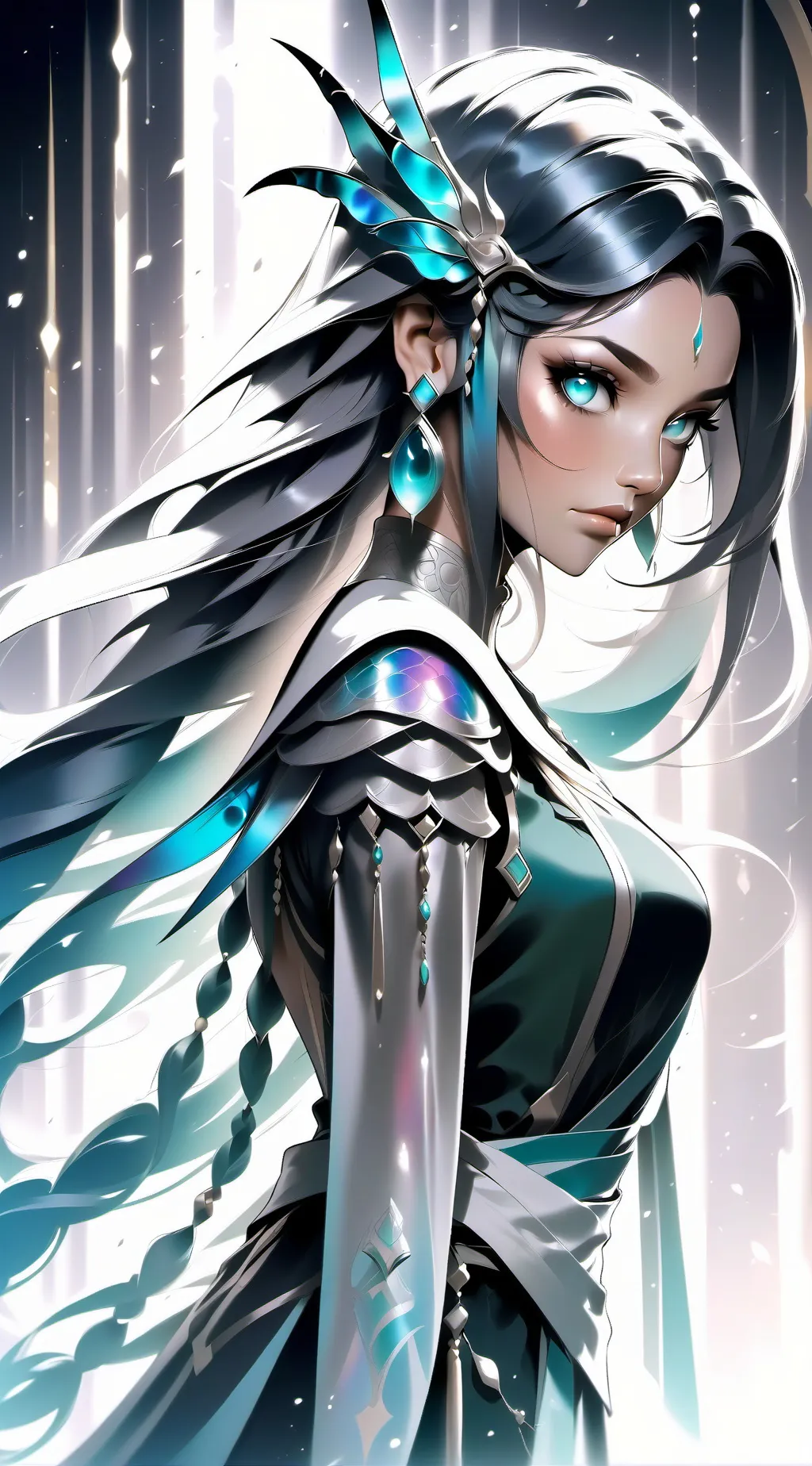 ai character: Goddess of dark  background