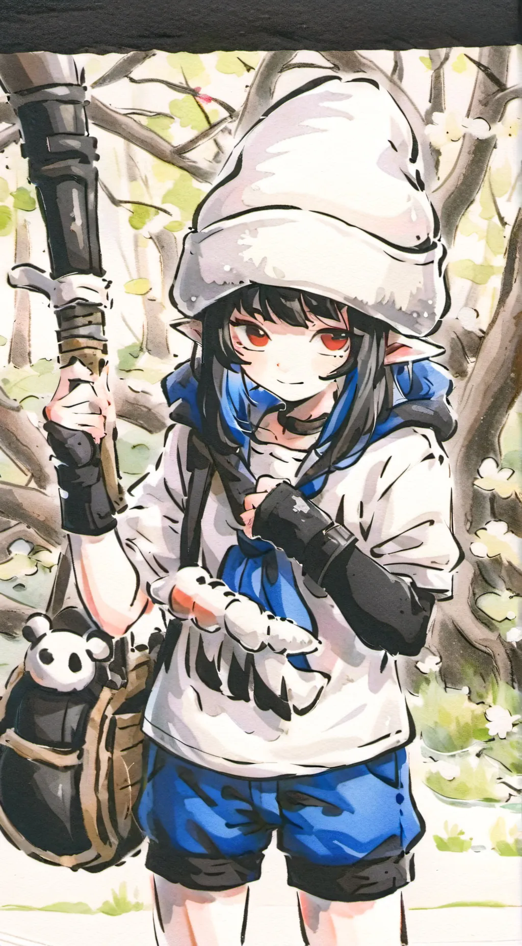 ai character: smurf  background