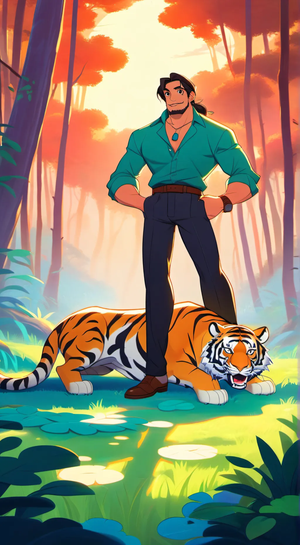 ai character: zoo life.. background