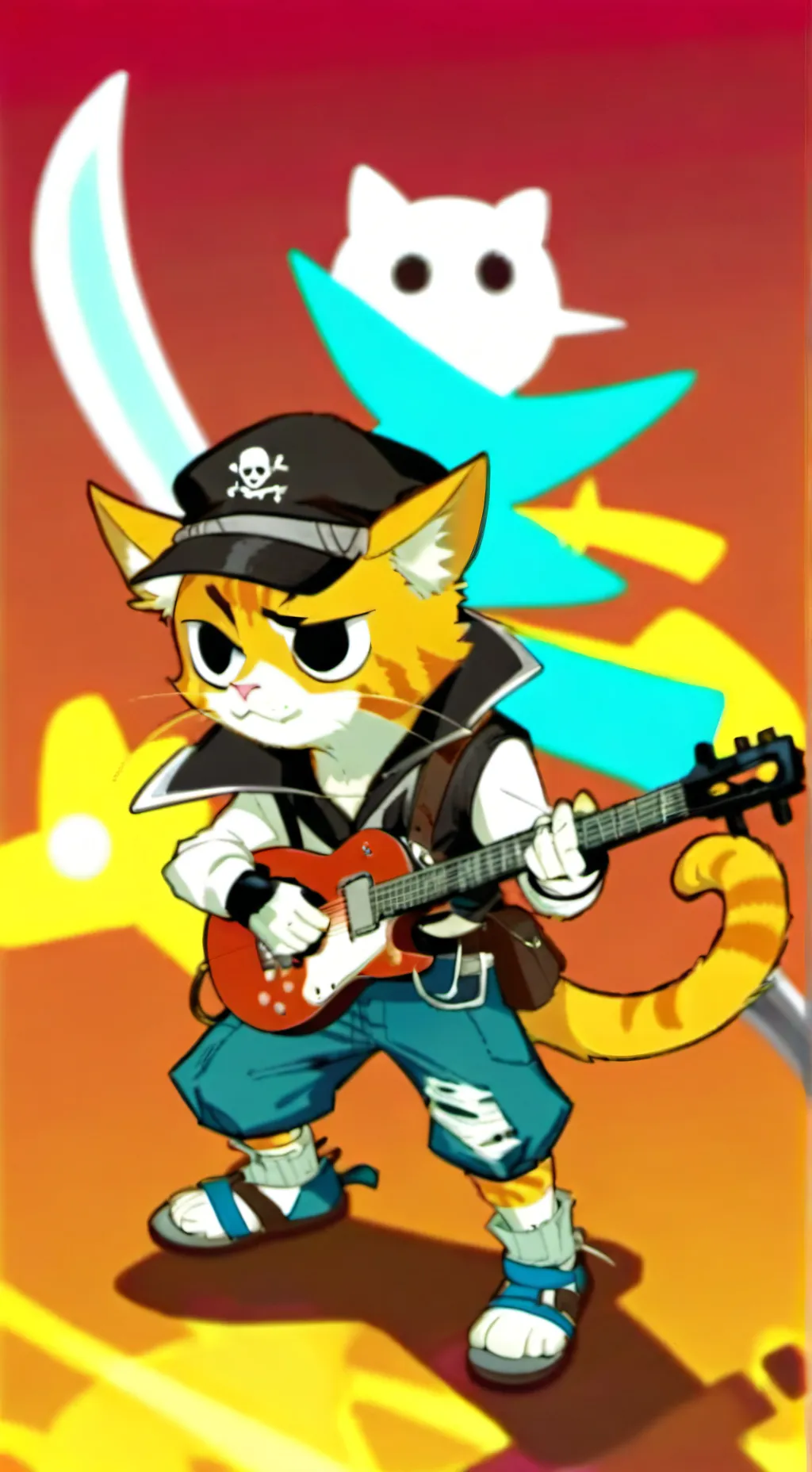 ai character: cat quest 3 background