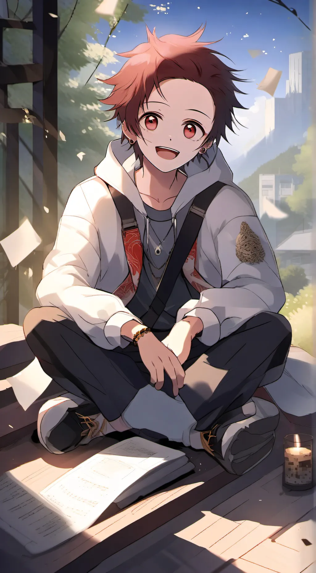 ai character: lui c'est tanjiro  background