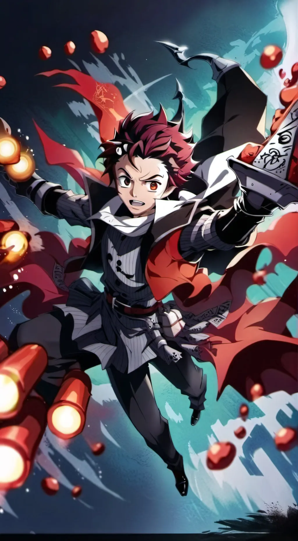 ai character: kny+titan drill background