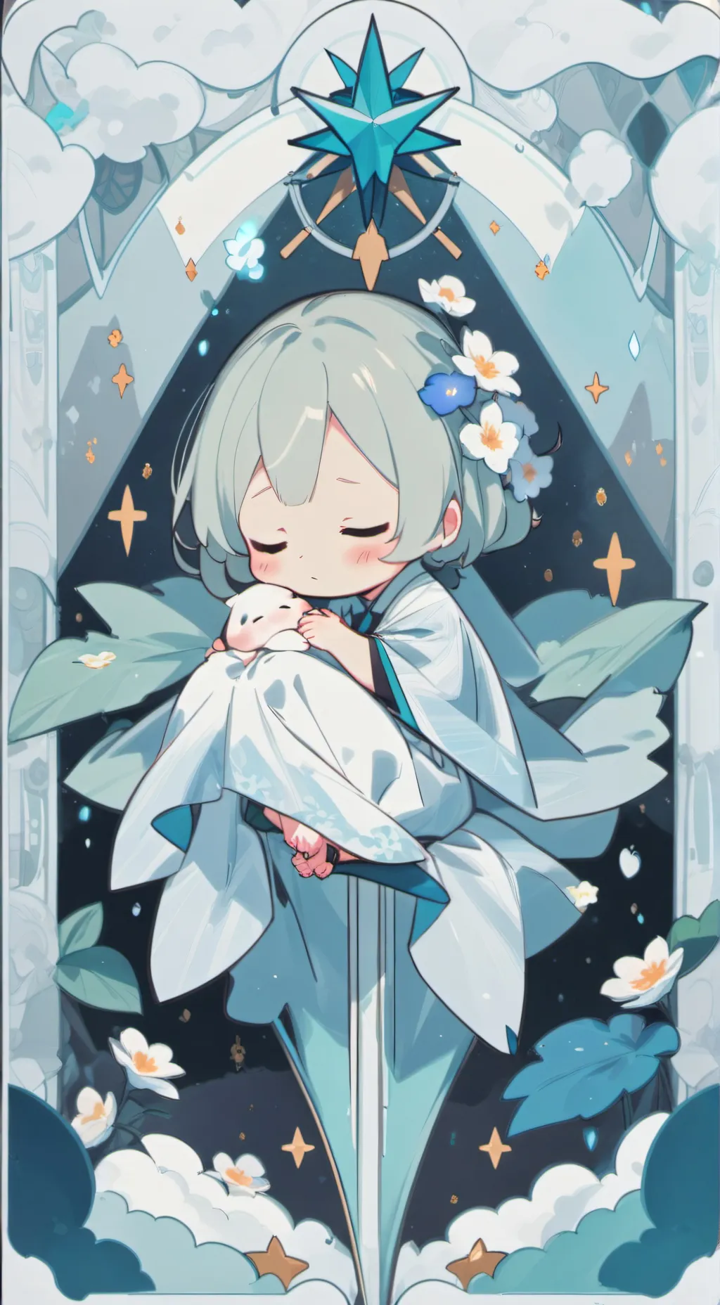 ai character: dandy also sleep background