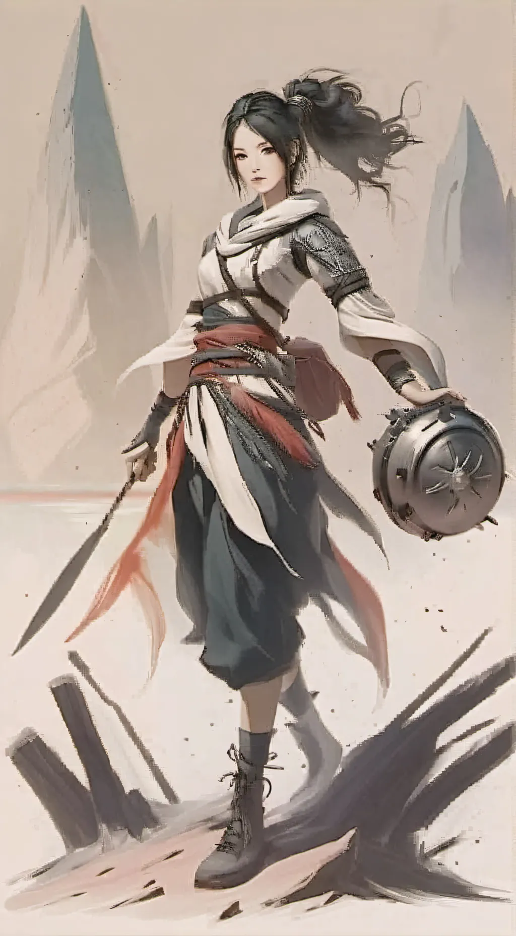 ai character: hh watching krew background