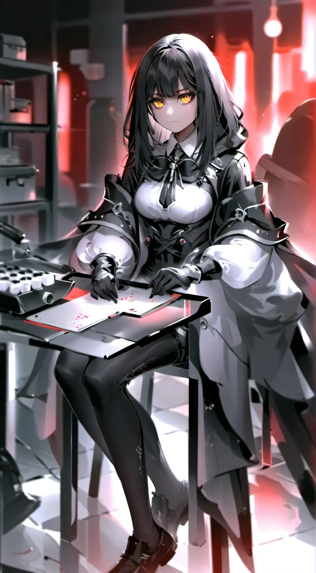 ai character: Scarlet background