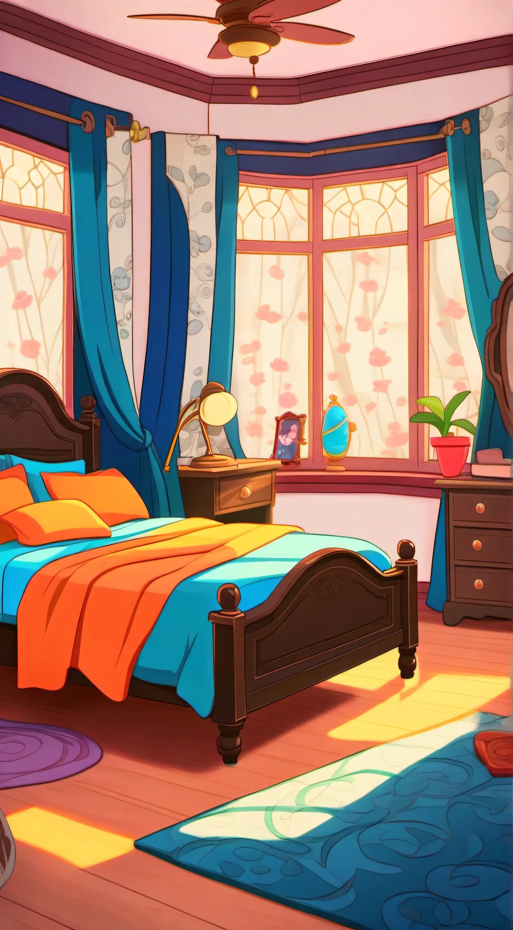 ai character: sad room background