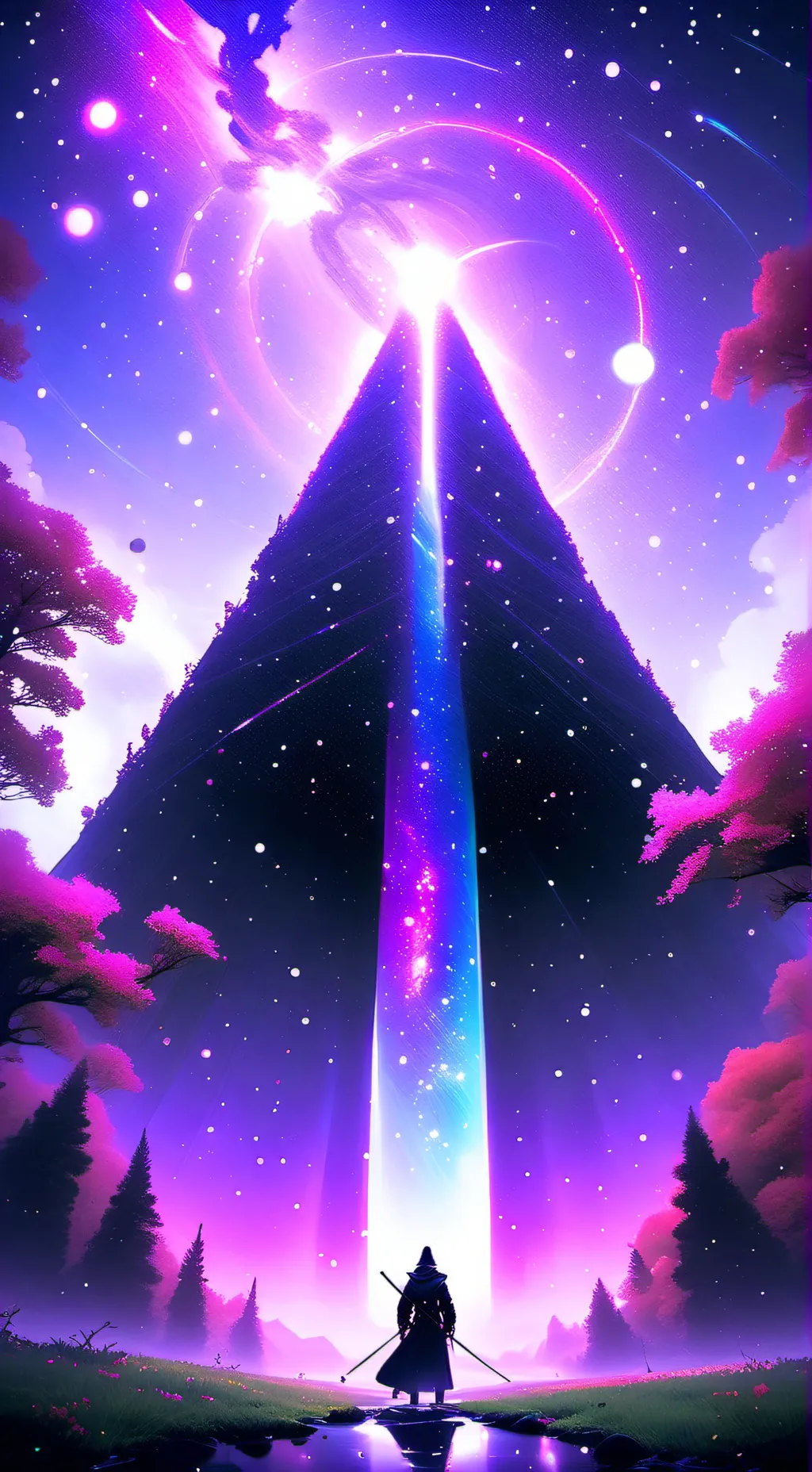 ai character: Noche de estrellas background