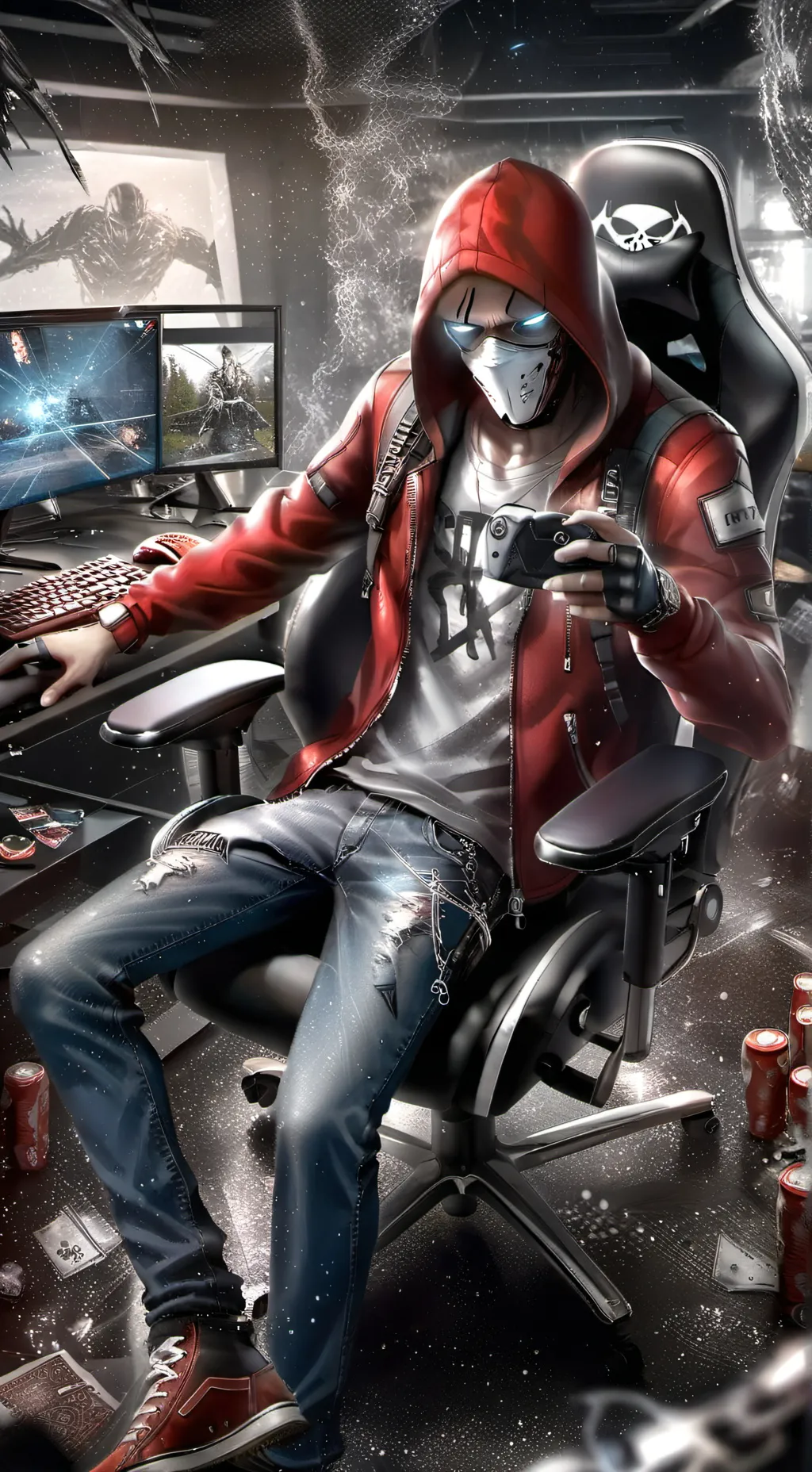 ai character: Emo Elmo background