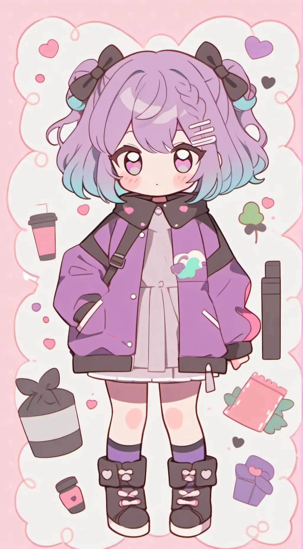 ai character: bebé  tierna background