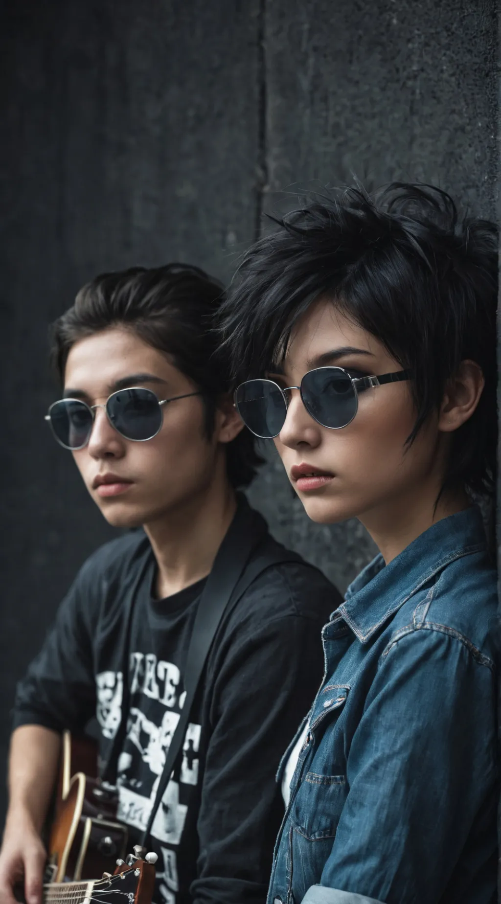 ai character: Alex and Leo  background
