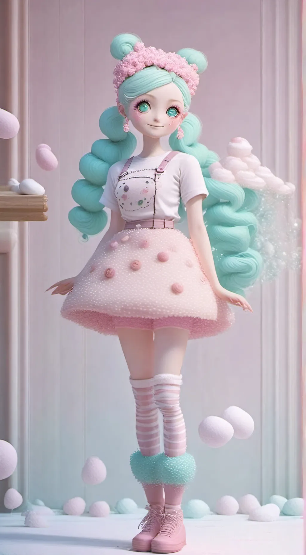ai character: Lumina Sugarfluff background