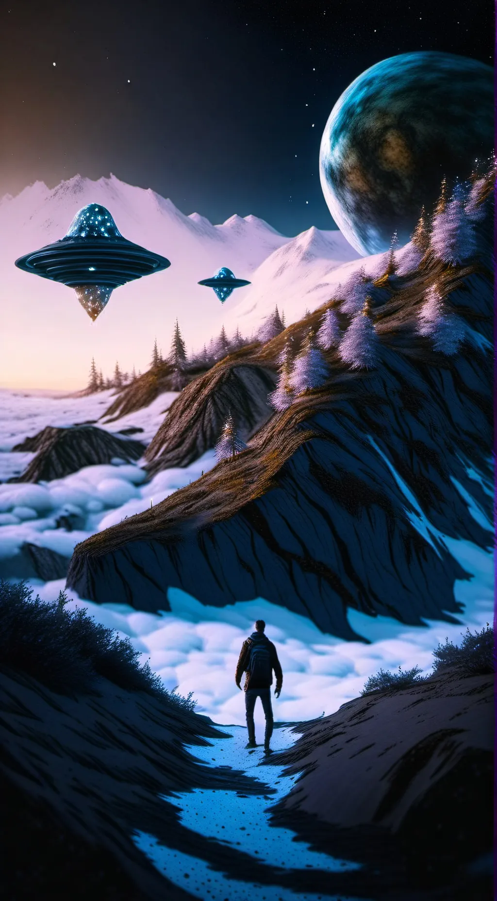 ai character: galaxia background