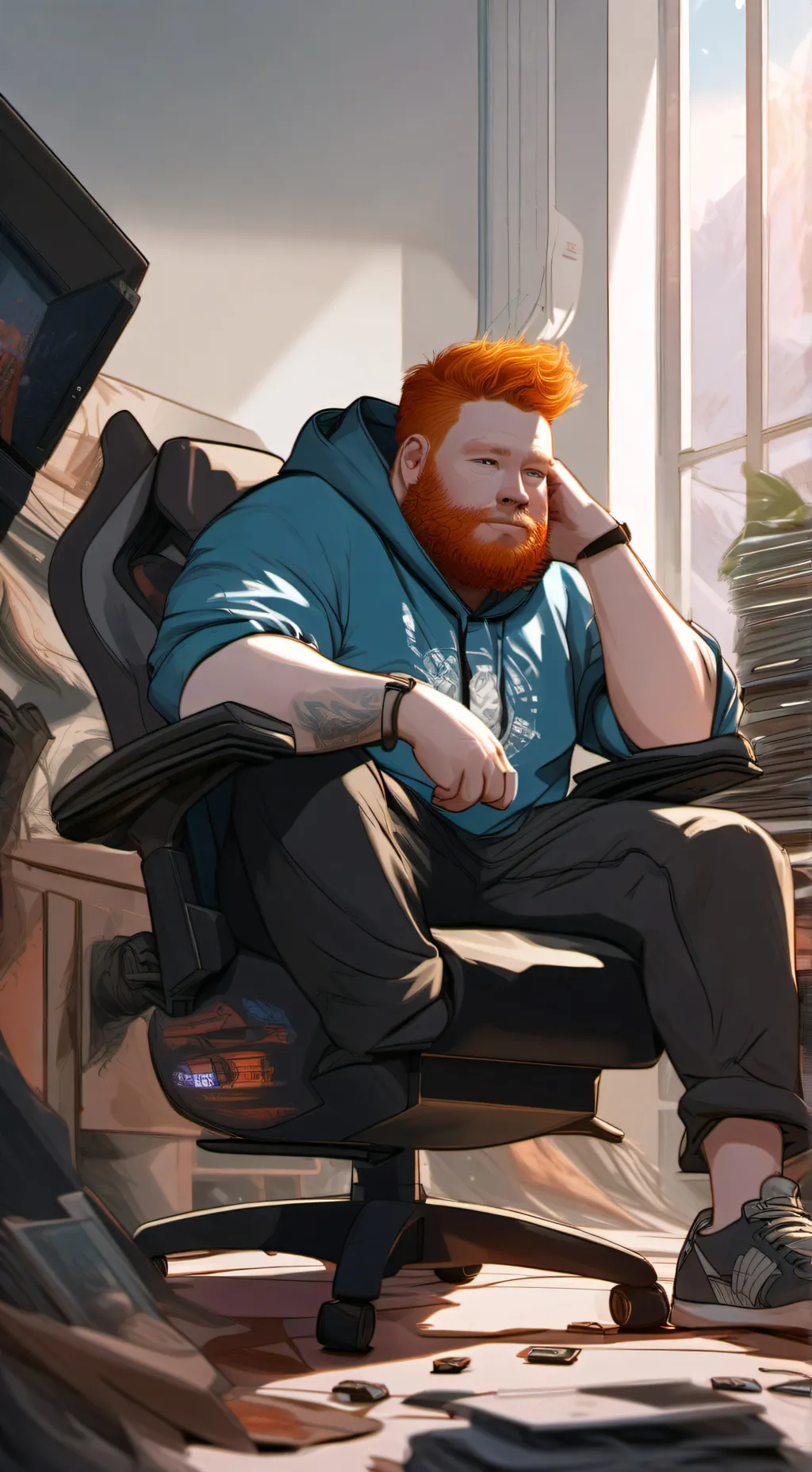 ai character: Caseoh background