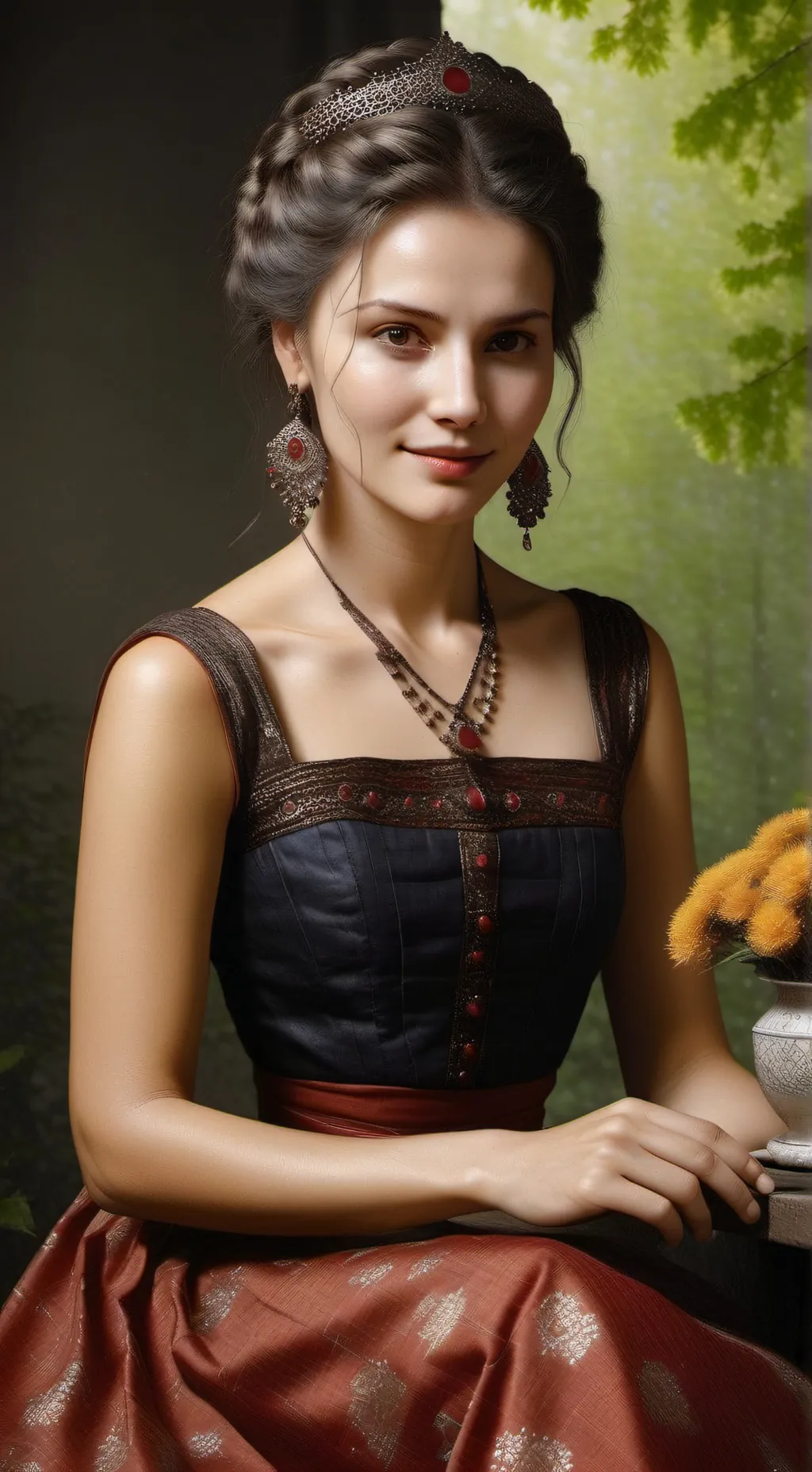 ai character: Цыганка background