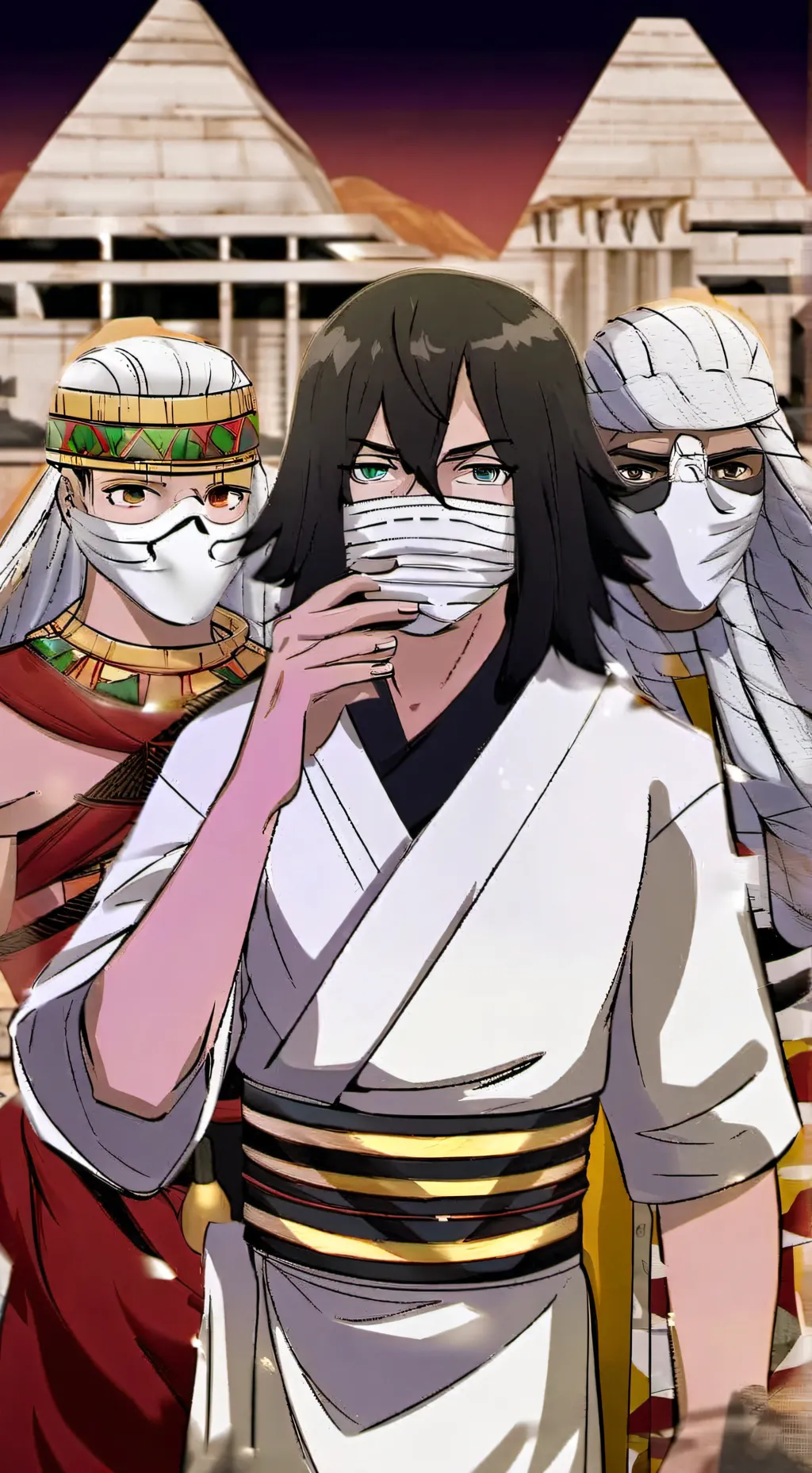 ai character: Egyptian Obanai background