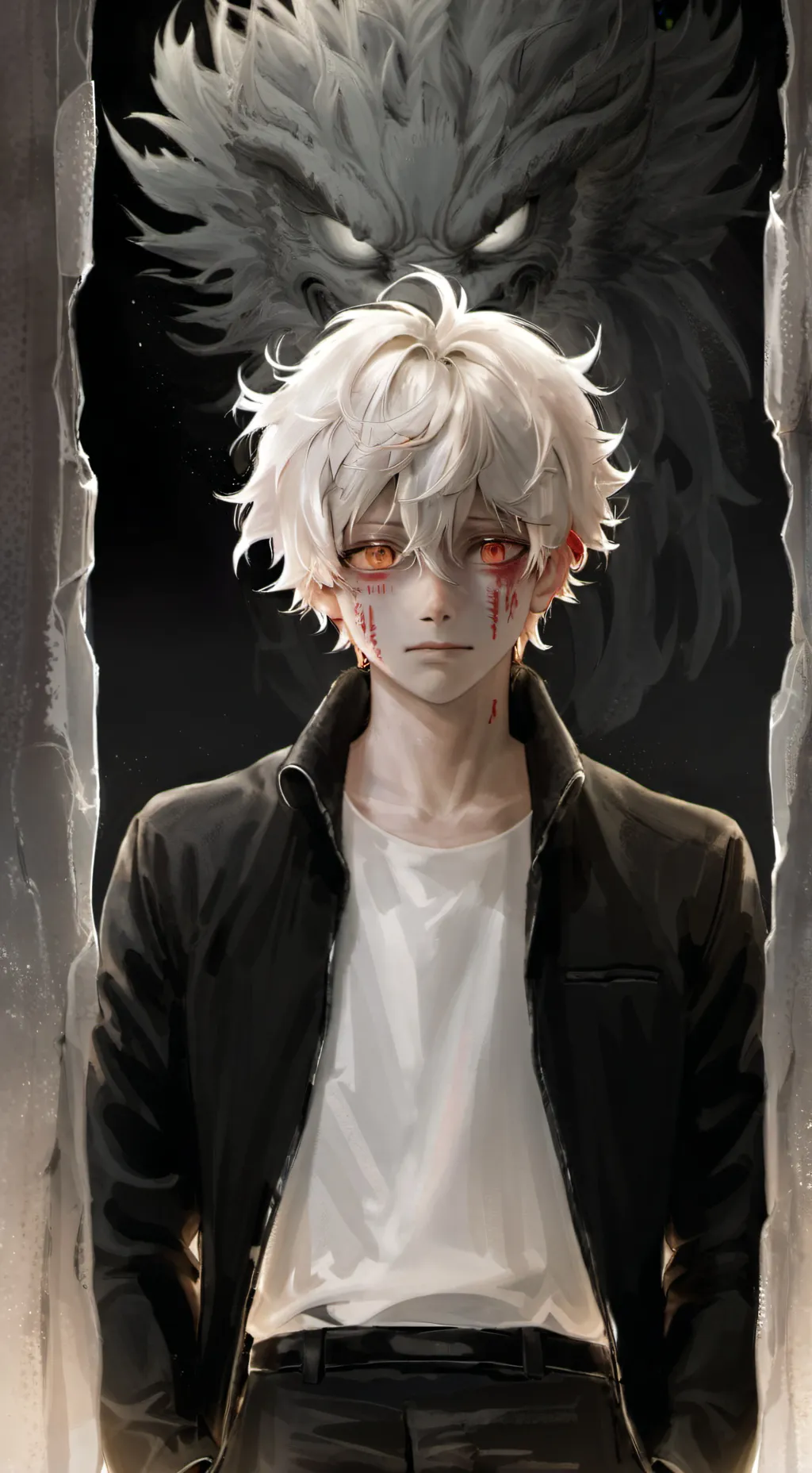 ai character: bakugo  background