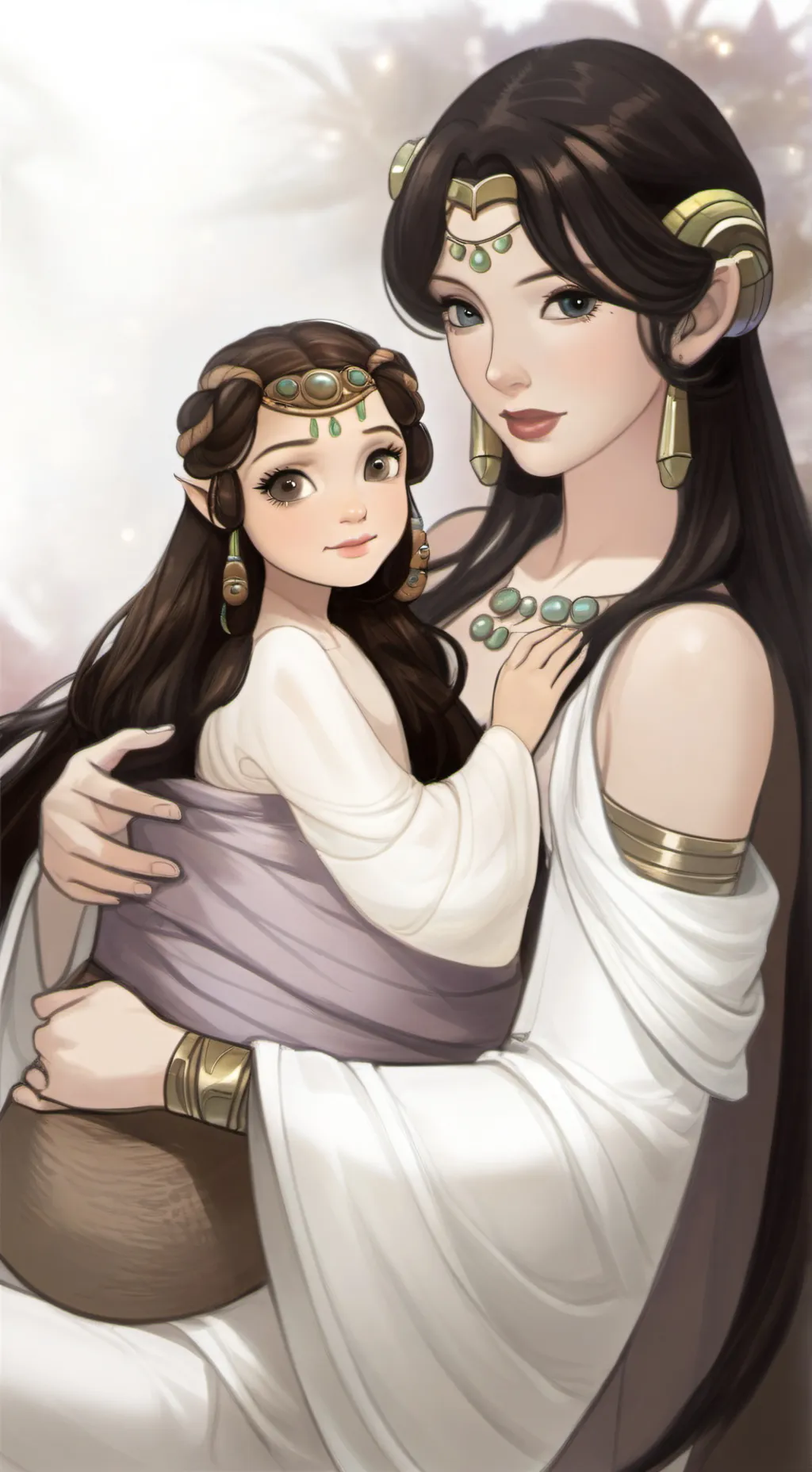 ai character: Leia zoie  background