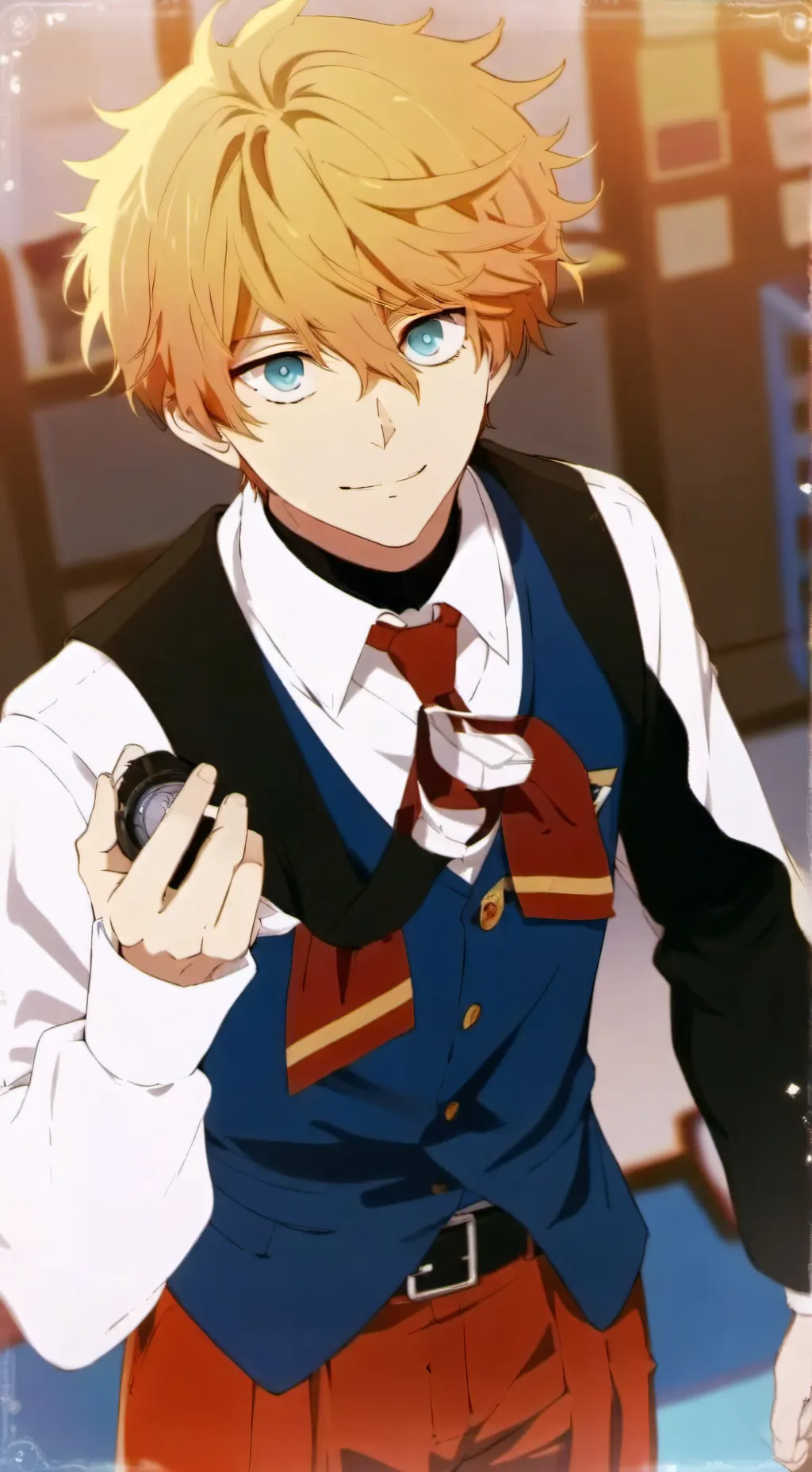 ai character: All boy school  background