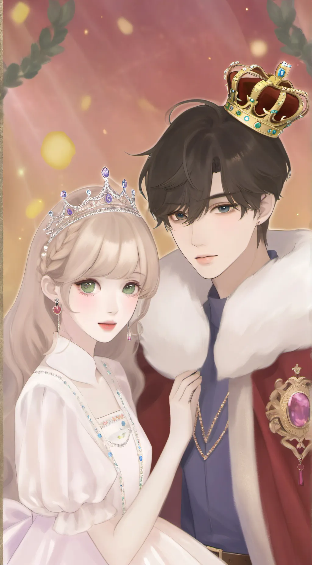 ai character: 💖👑king and Queen background