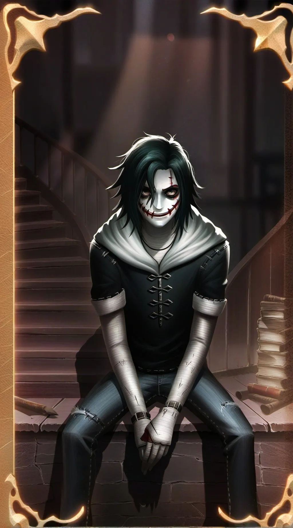 ai character: Jeff the killer  background