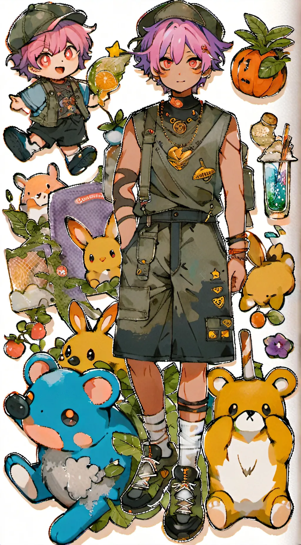 ai character: +\_ Alan _/+ background